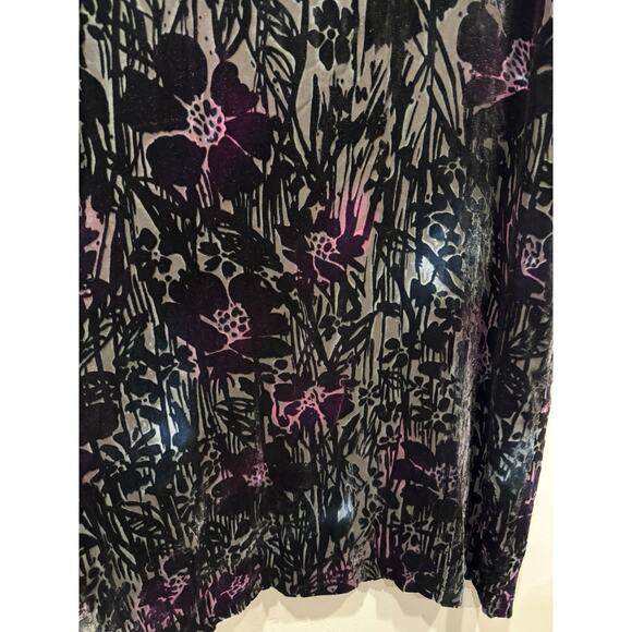 David Dart Floral Velvet Maxi Dress Women’s Plus Size 1X Short Sleeve Holiday - Picture 5 of 10